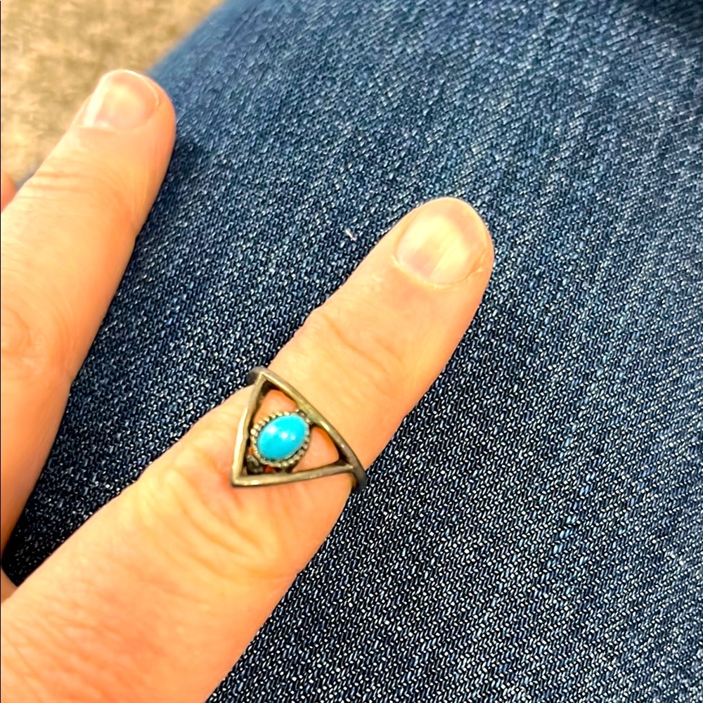 New, Turquoise Triangle Ring